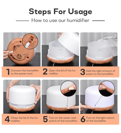 Aroma Glow Diffuser with LED Lights